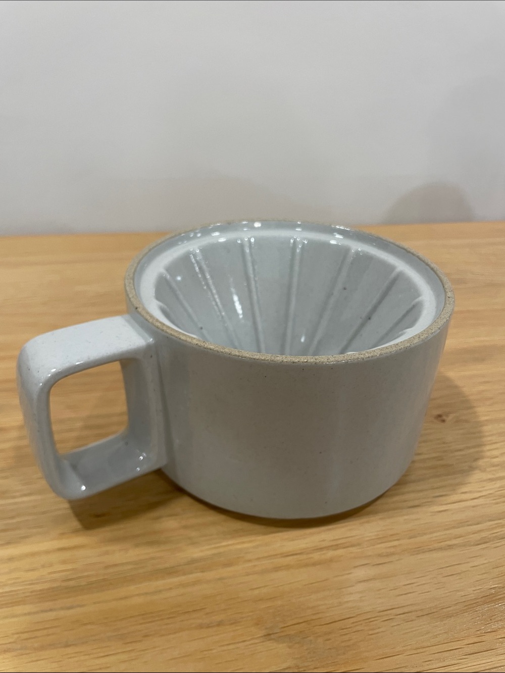 Hasami Ceramic Pour-Over Coffee Dripper in Gloss Gray